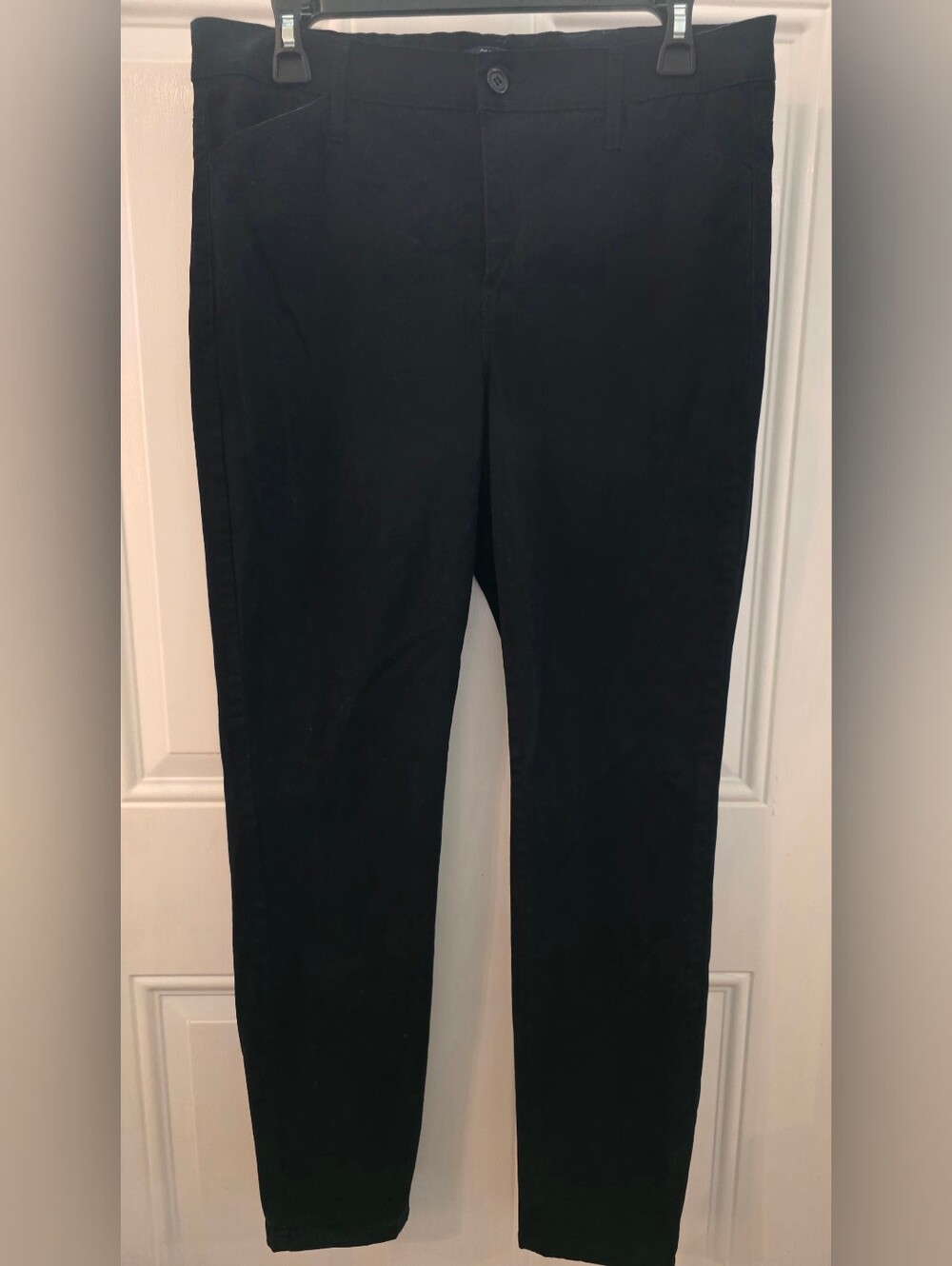 Chaps Black Ankle-Length Stretch Pants